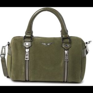 Zadig & Voltaire XS Sunny Suede Patent Satchel Bag NWT